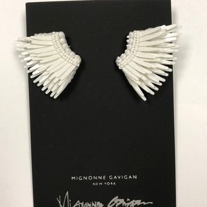White mini Madeline earrings